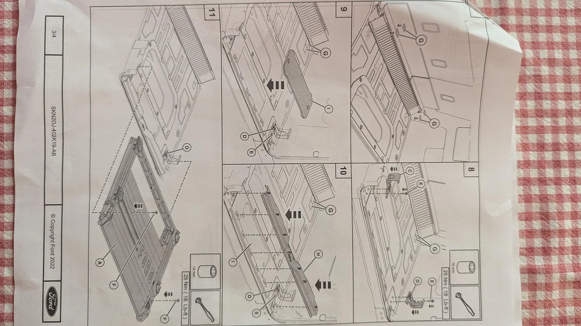 Ford Bronco Factory-installed slide-out tailgate removal PXL_20240702_123734420