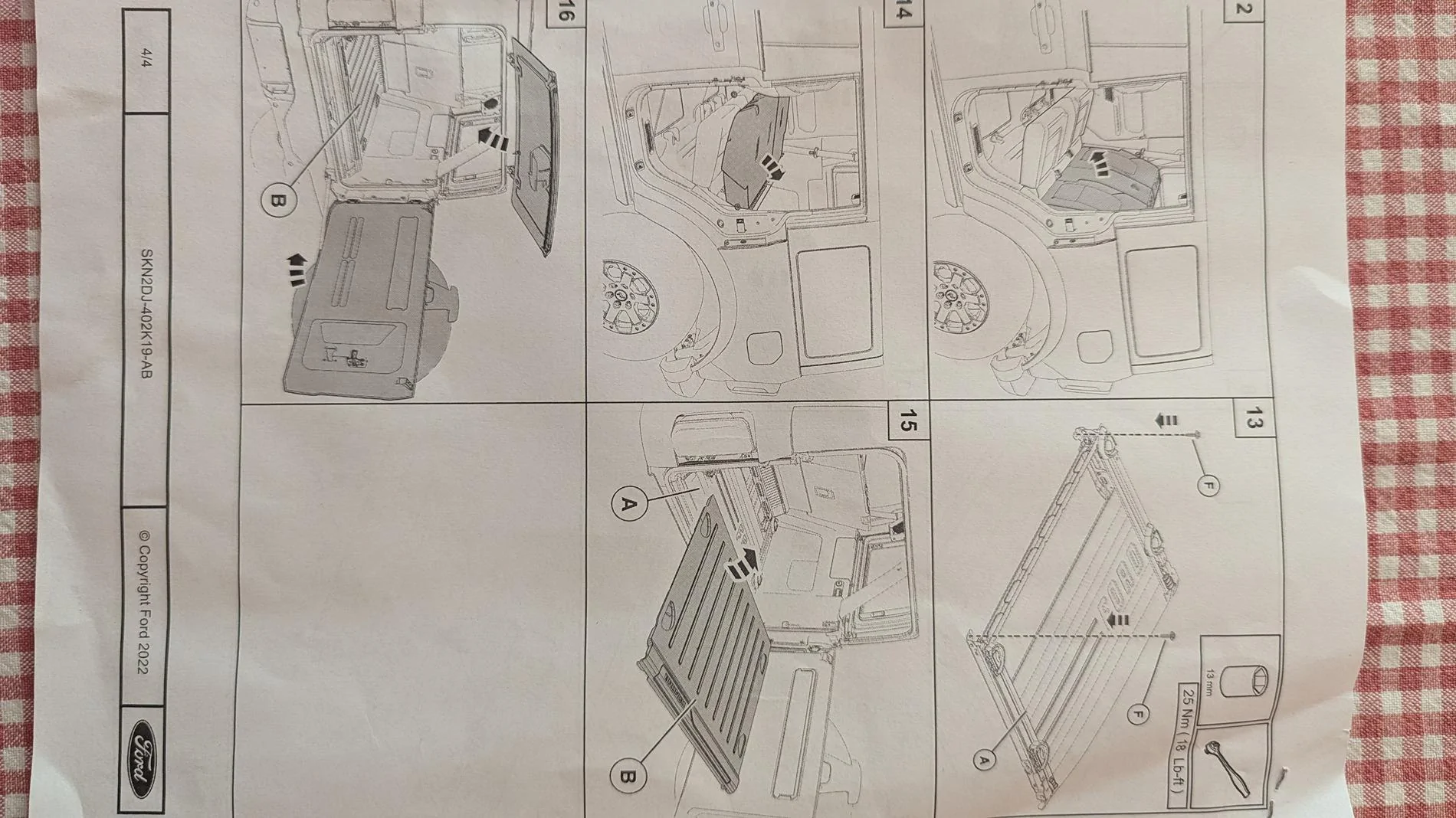 Ford Bronco Factory-installed slide-out tailgate removal PXL_20240702_123743380