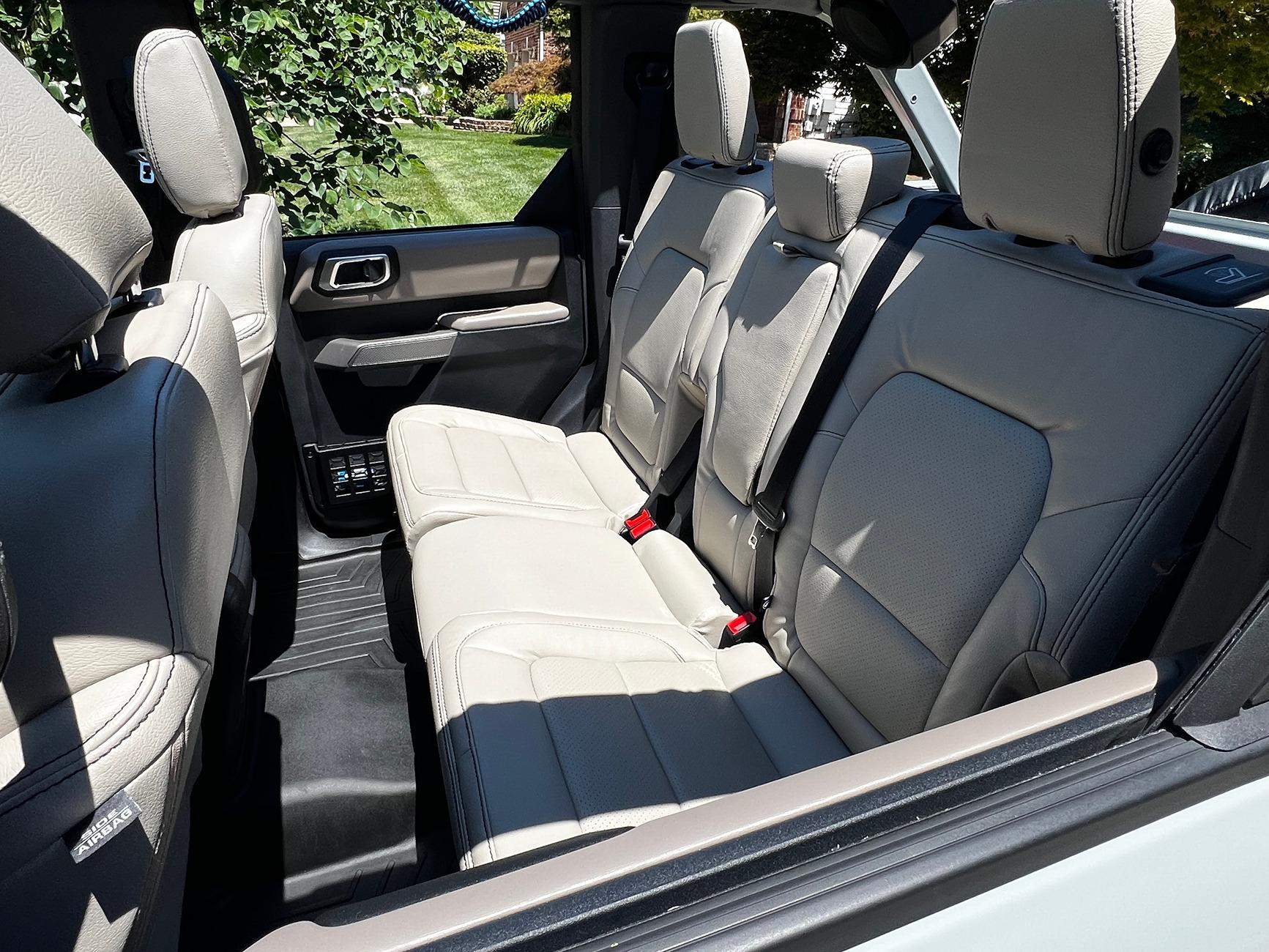 Ford Bronco Katzkin Leather Seats (sand + black stitching) installed IMG_1776