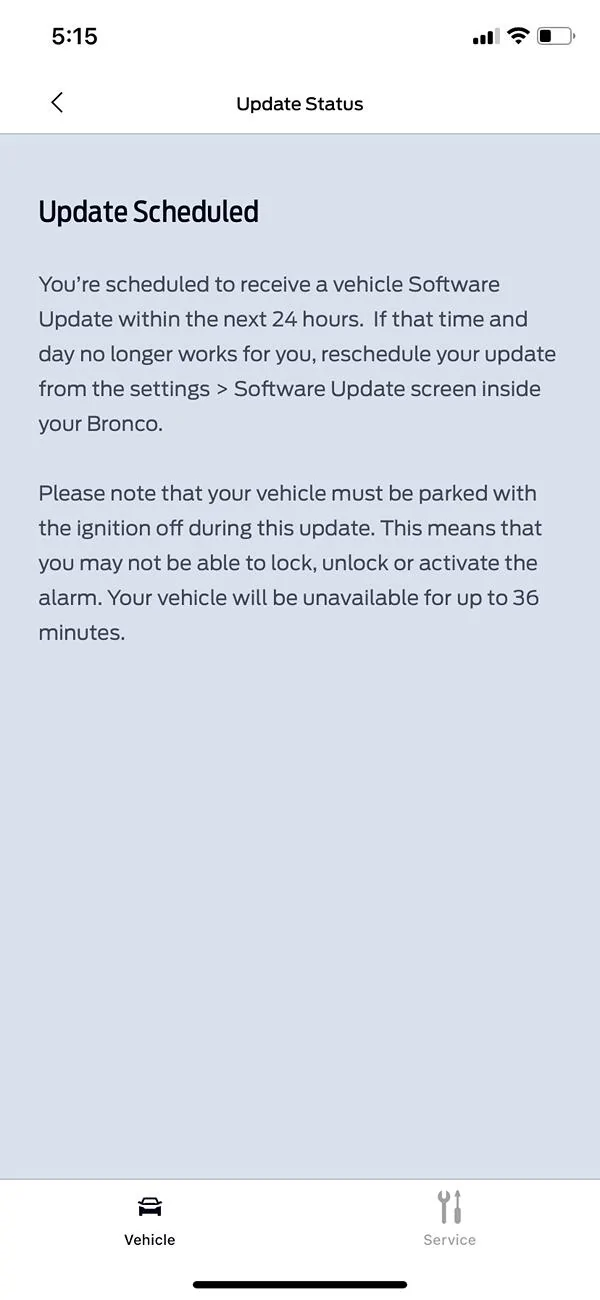 Ford Bronco New Software Update Tonight IMG_2036