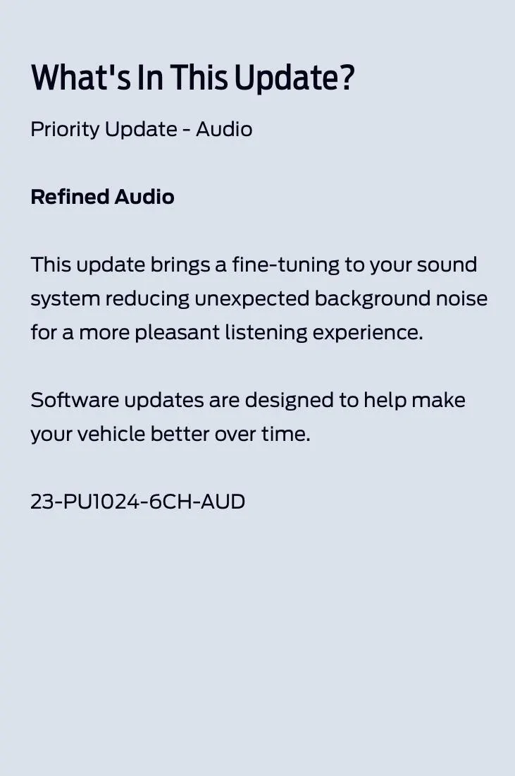 Ford Bronco New Software Update Tonight IMG_0717