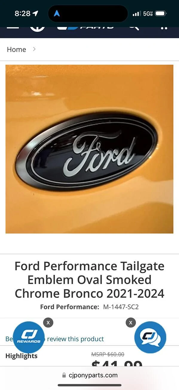 Ford Bronco Black oval emblem options? IMG_1349