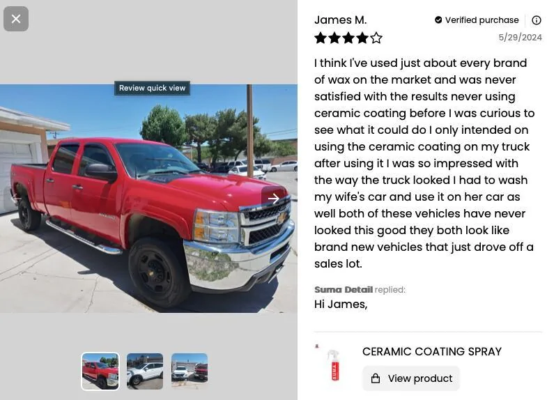 Ford Bronco SUMA Ceramic Coating Spray | Customer's Reviews Screenshot_2024-07-07_at_8.41.10_PM