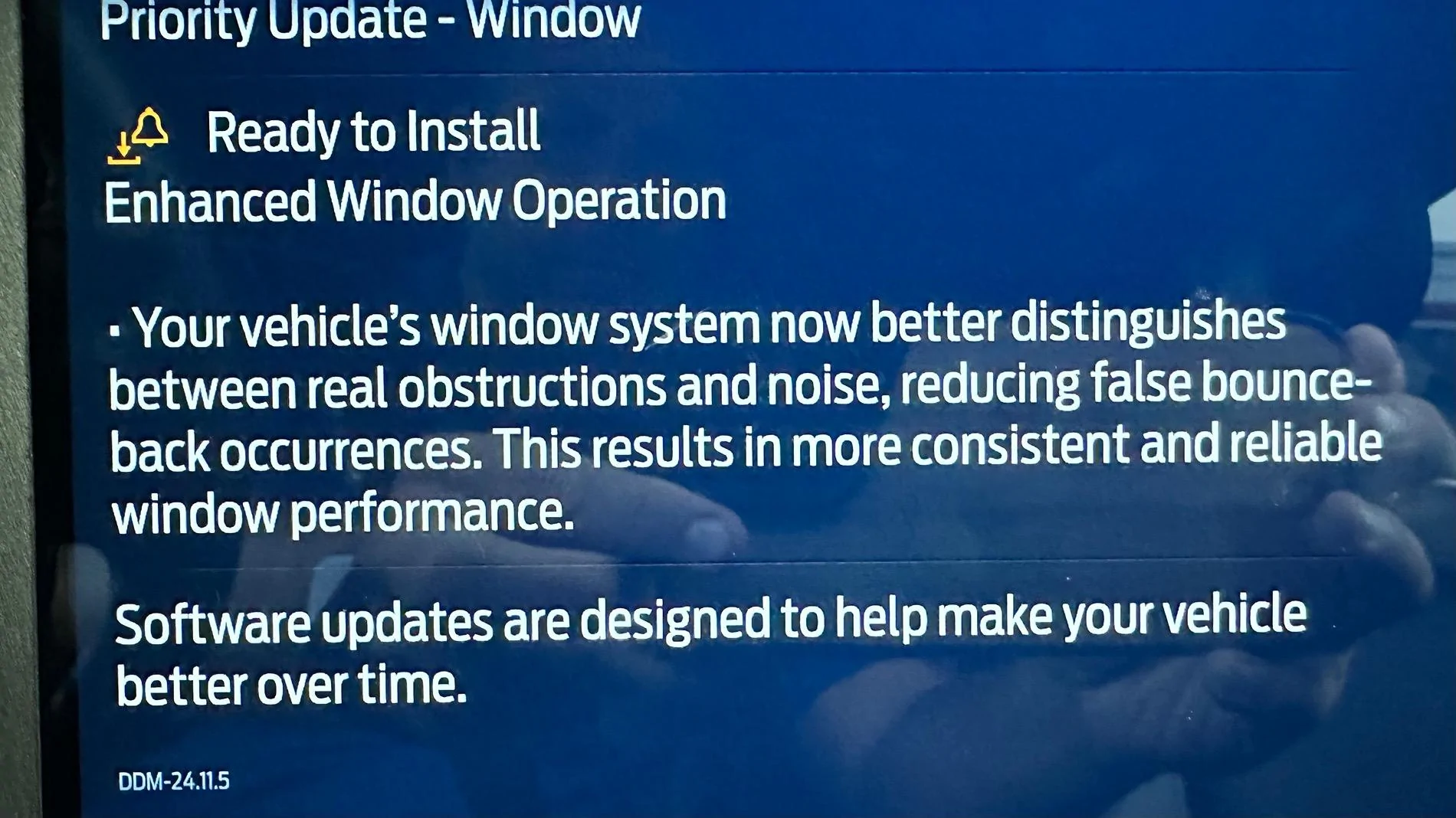 Ford Bronco Much needed "Enhanced Window Operation" OTA software update now installing IMG_4436