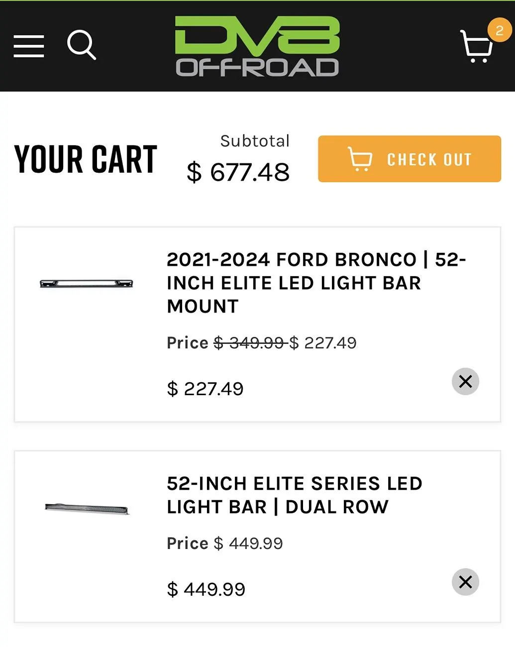 Ford Bronco DV8 Light Bar & Mount IMG_9680