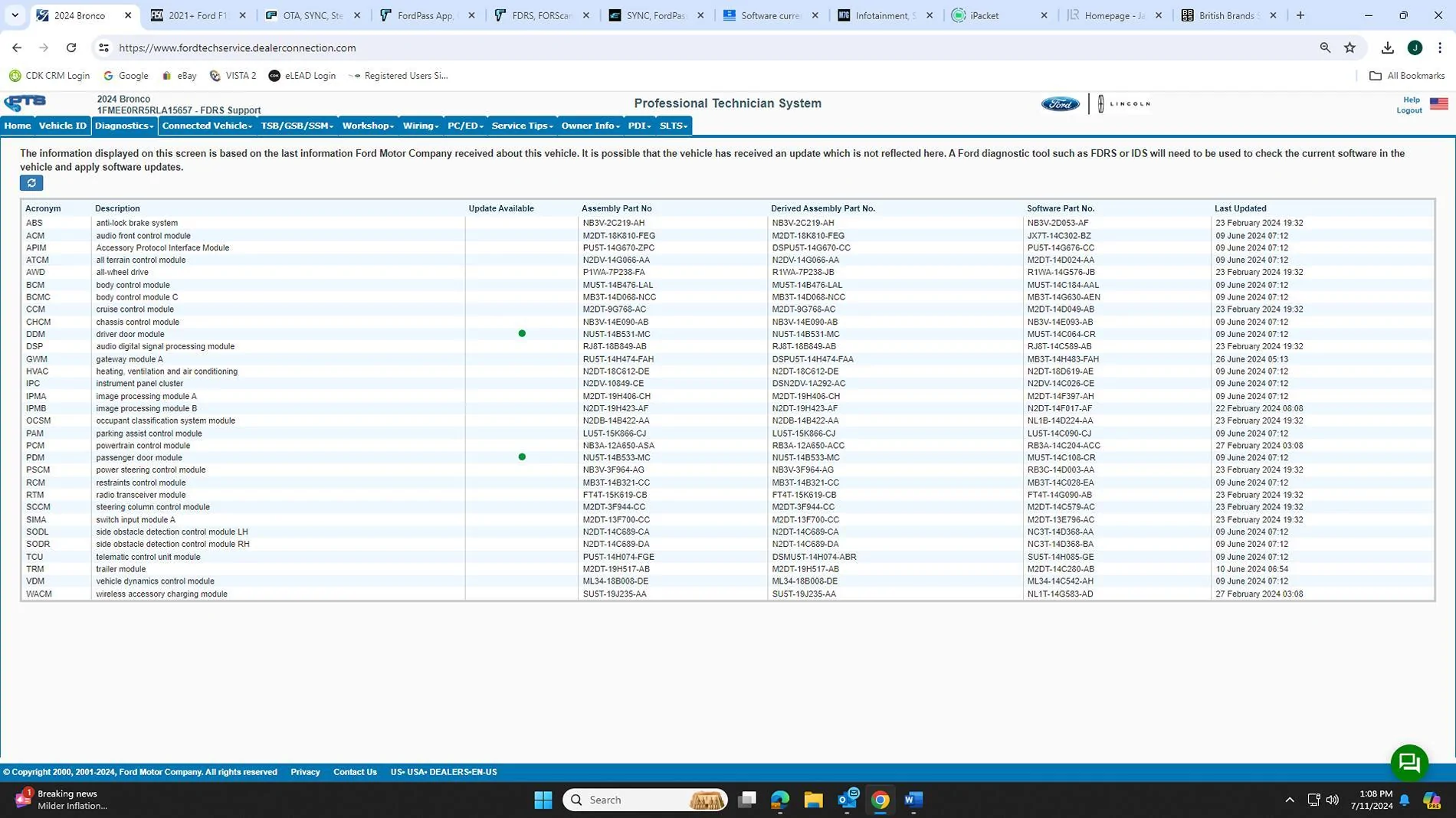 Ford Bronco Software current version check and OTA update issue? 1720717742011-vh