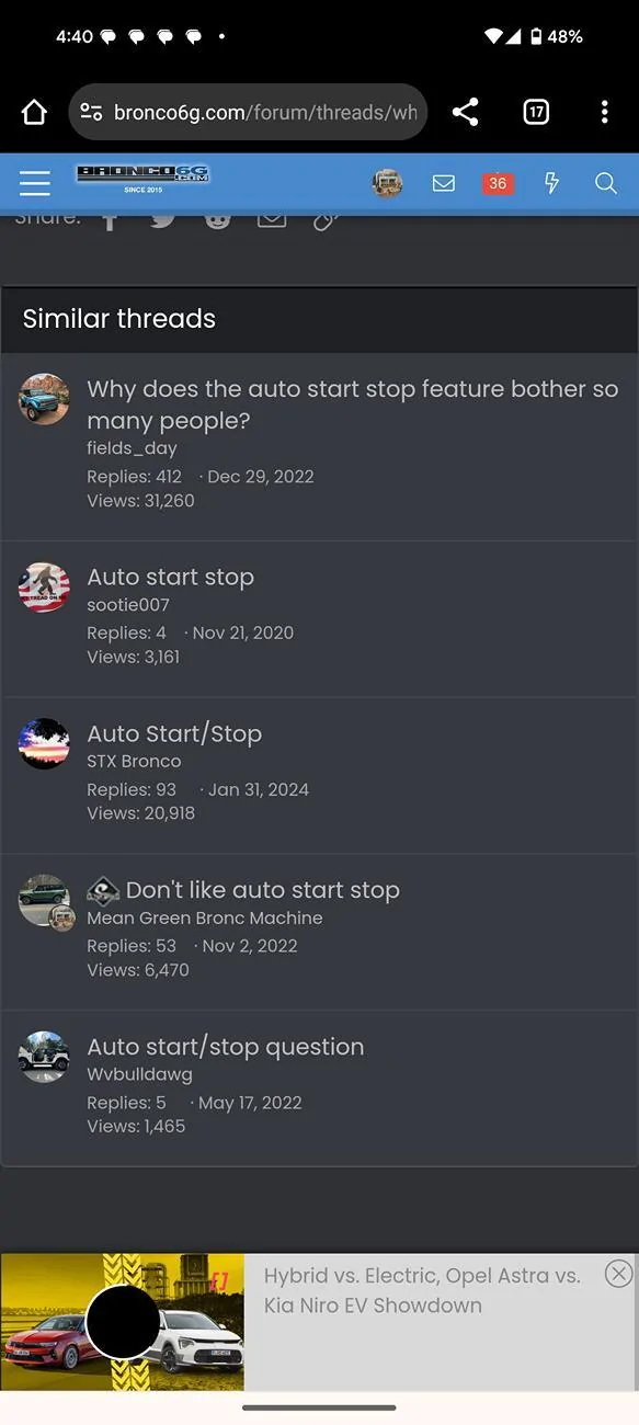 Ford Bronco Why do we hate Auto Start/Stop so much? Screenshot_20240713-164042