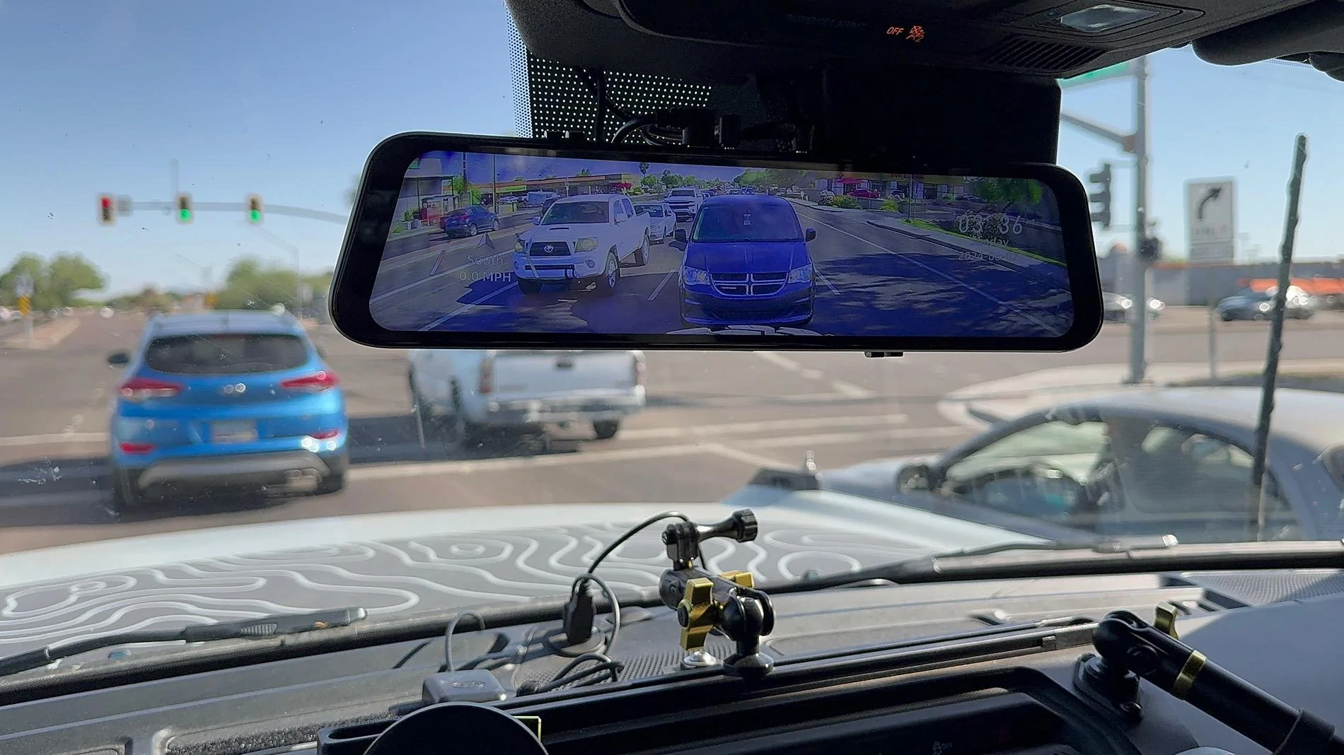 Ford Bronco Wolfbox g900 mirror dash cam with off road video - install and review IMG_1405