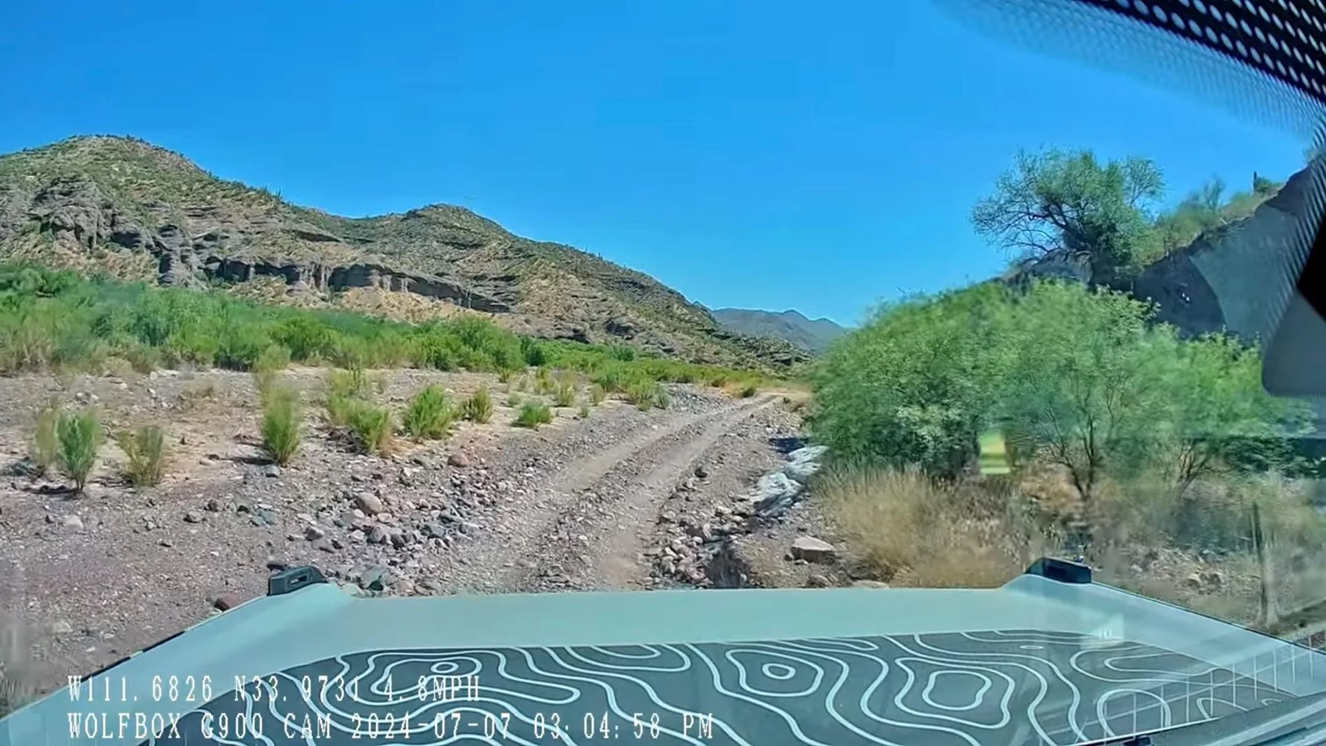 Ford Bronco Wolfbox g900 mirror dash cam with off road video - install and review IMG_0158