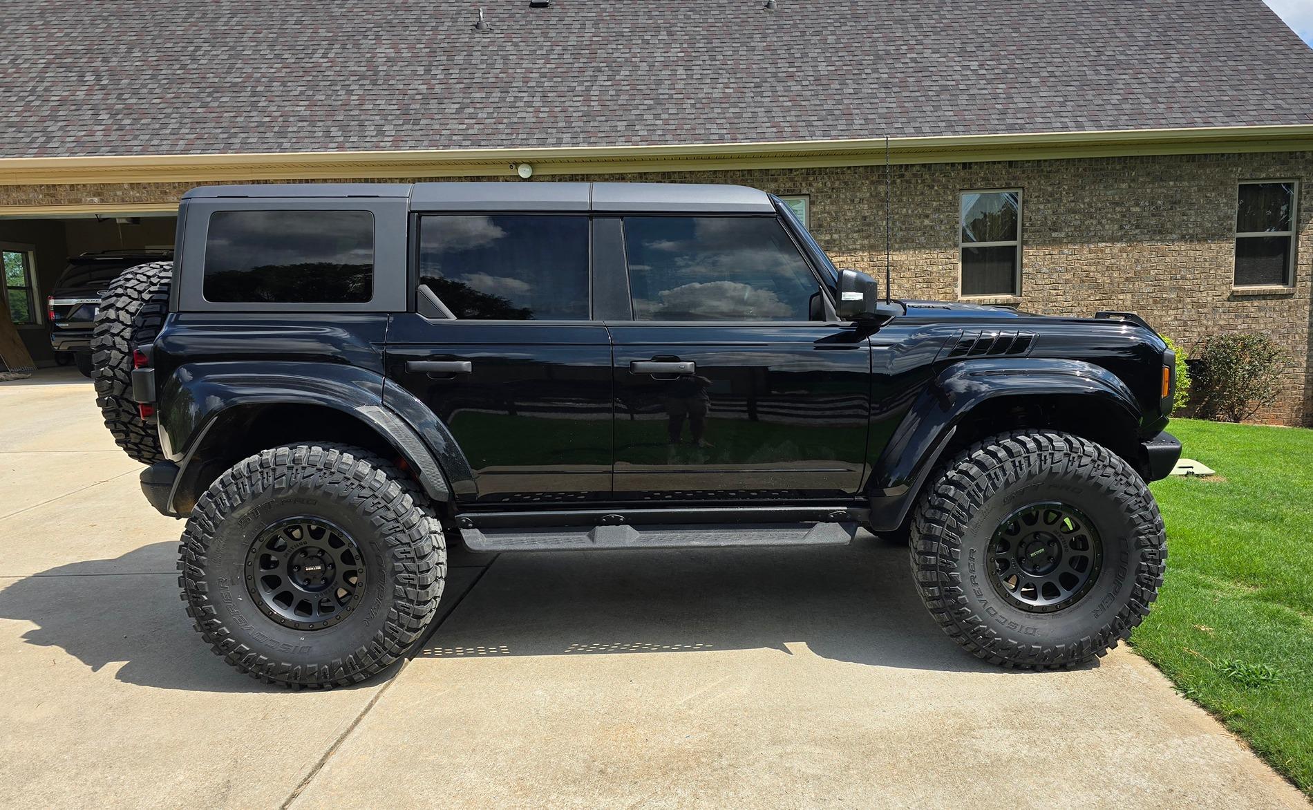 Ford Bronco RPG collars and 40" Coopers mounted up 20240716_110055