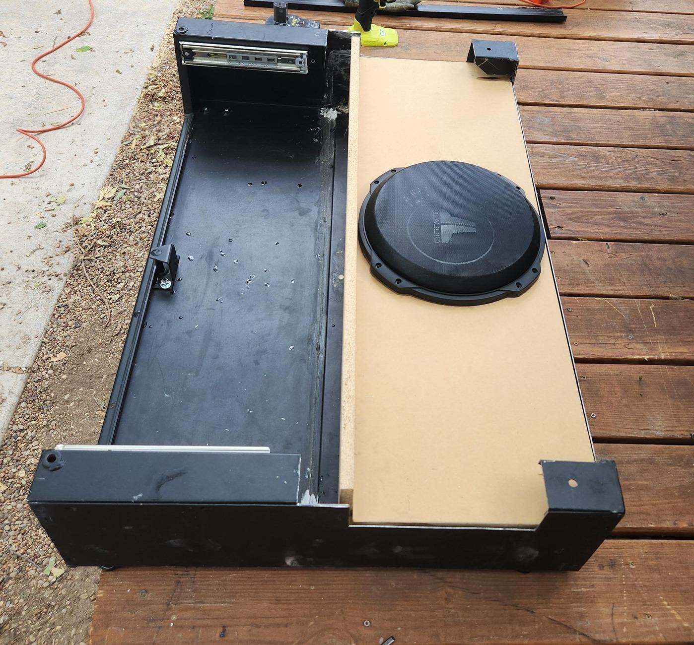 Ford Bronco Removable MTI Acoustic Downfire Subwoofer Box Security Sub