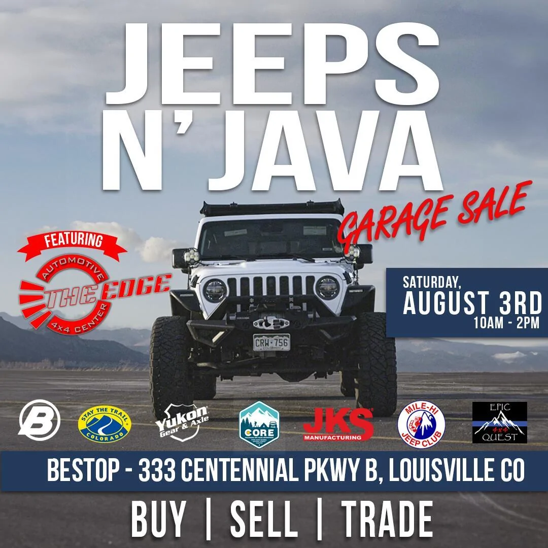 Ford Bronco Bestop's Jeeps N Java is back!! Jeeps N Java 1080x1080 with logos