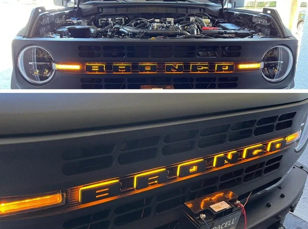 Ford Bronco Help identifying who makes these grille letters/lights 1000008912