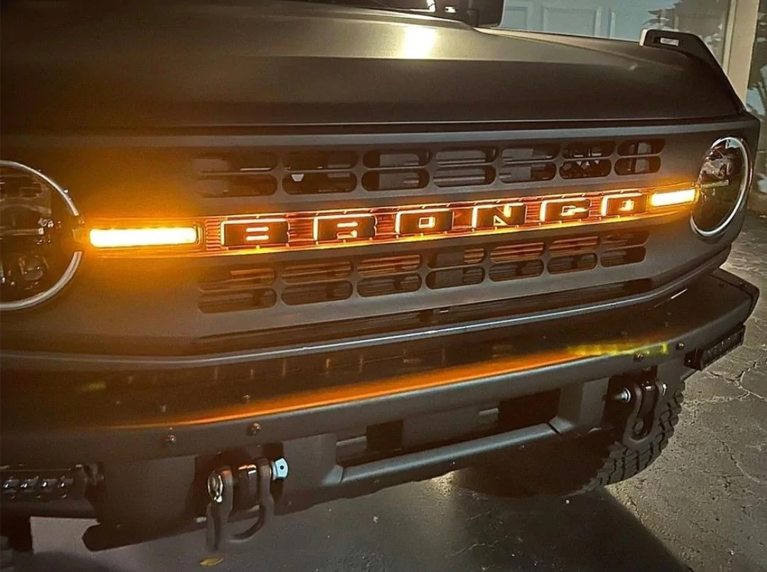 Ford Bronco Help identifying who makes these grille letters/lights 1000008860