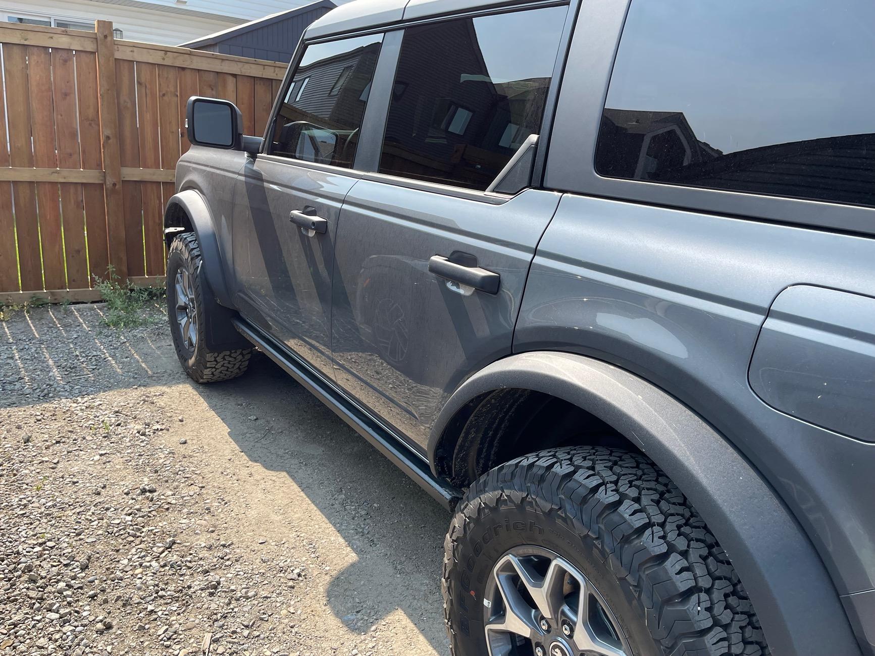 Ford Bronco IAG I Line Front Mud Flaps Installed IMG_0120
