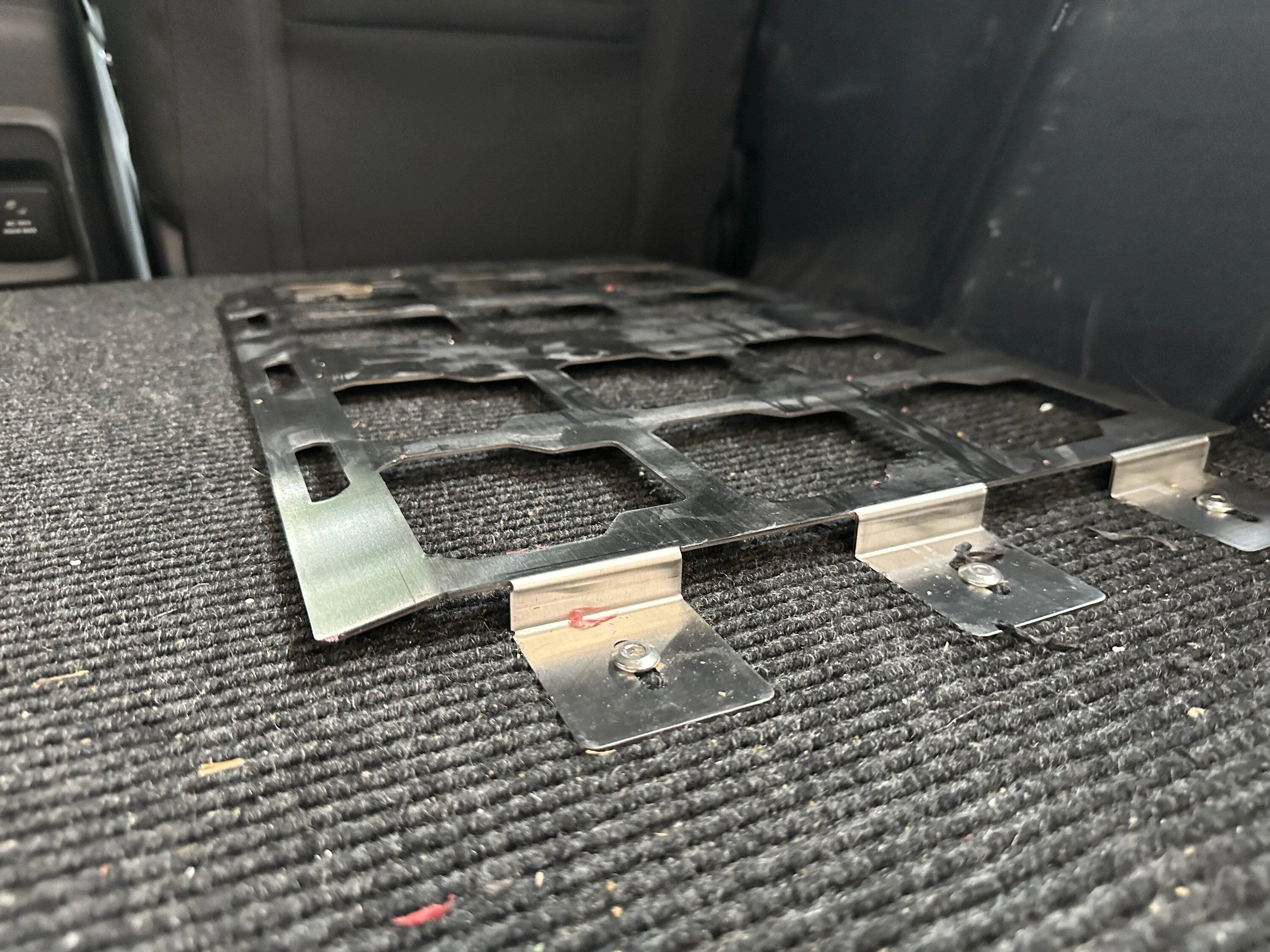 Ford Bronco PACKOUT plate install w/rear seat delete IMG_2476