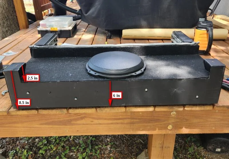 Ford Bronco Removable MTI Acoustic Downfire Subwoofer Box 1
