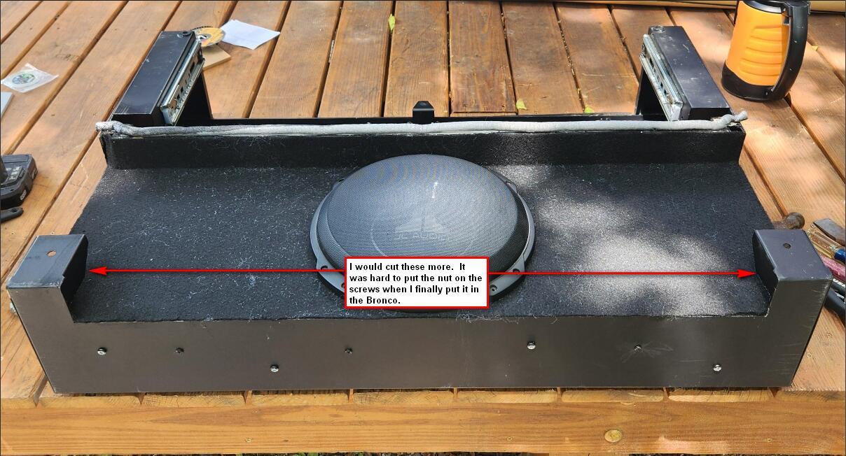 Ford Bronco Removable MTI Acoustic Downfire Subwoofer Box 2