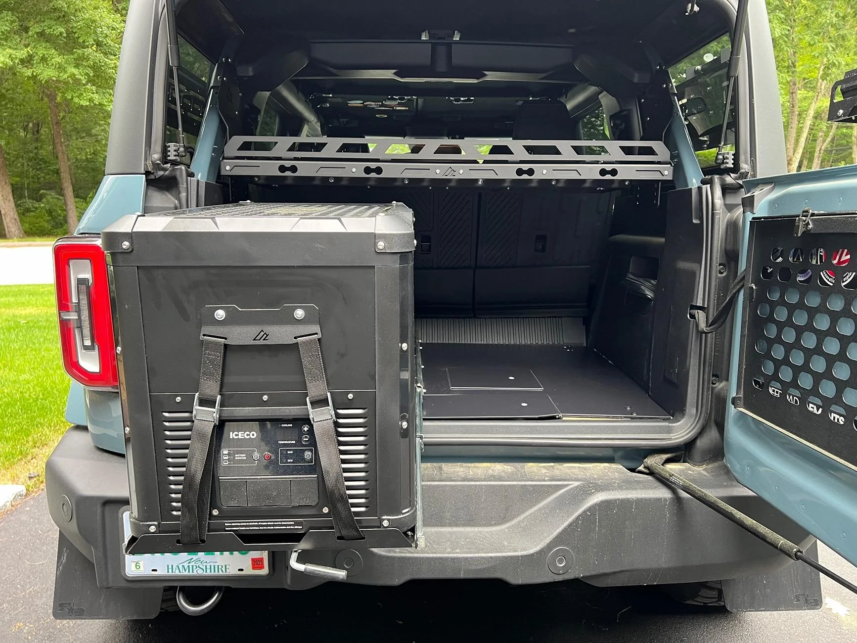 Ford Bronco DIY rear cargo floor platform with Fridge slide IMG_1629