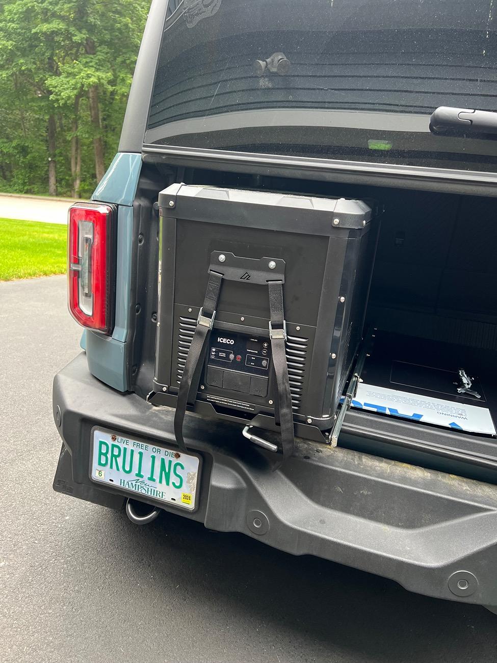 Ford Bronco DIY rear cargo floor platform with Fridge slide IMG_1542