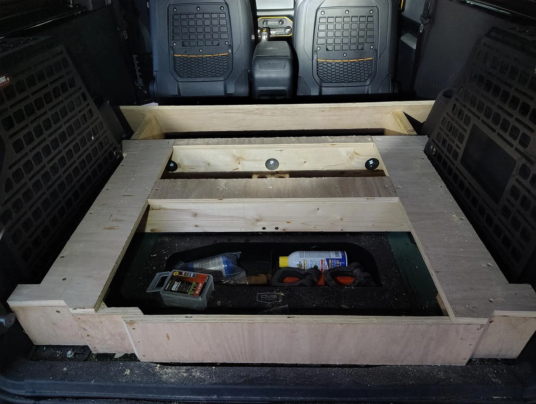 Ford Bronco Mirage's DIY 2 Door Rear Seat Delete/Raised Cargo Platform with 3 Lockable Storage Doors! IMG_20240725_200014204_HDR