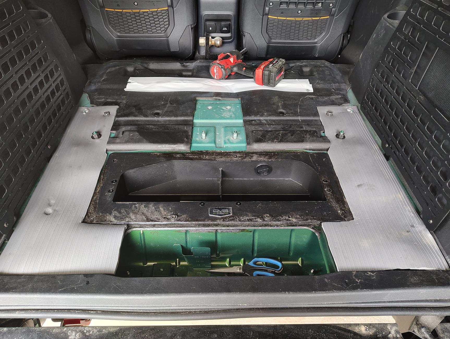Ford Bronco Mirage's DIY 2 Door Rear Seat Delete/Raised Cargo Platform with 3 Lockable Storage Doors! IMG_20240727_122944475_HDR