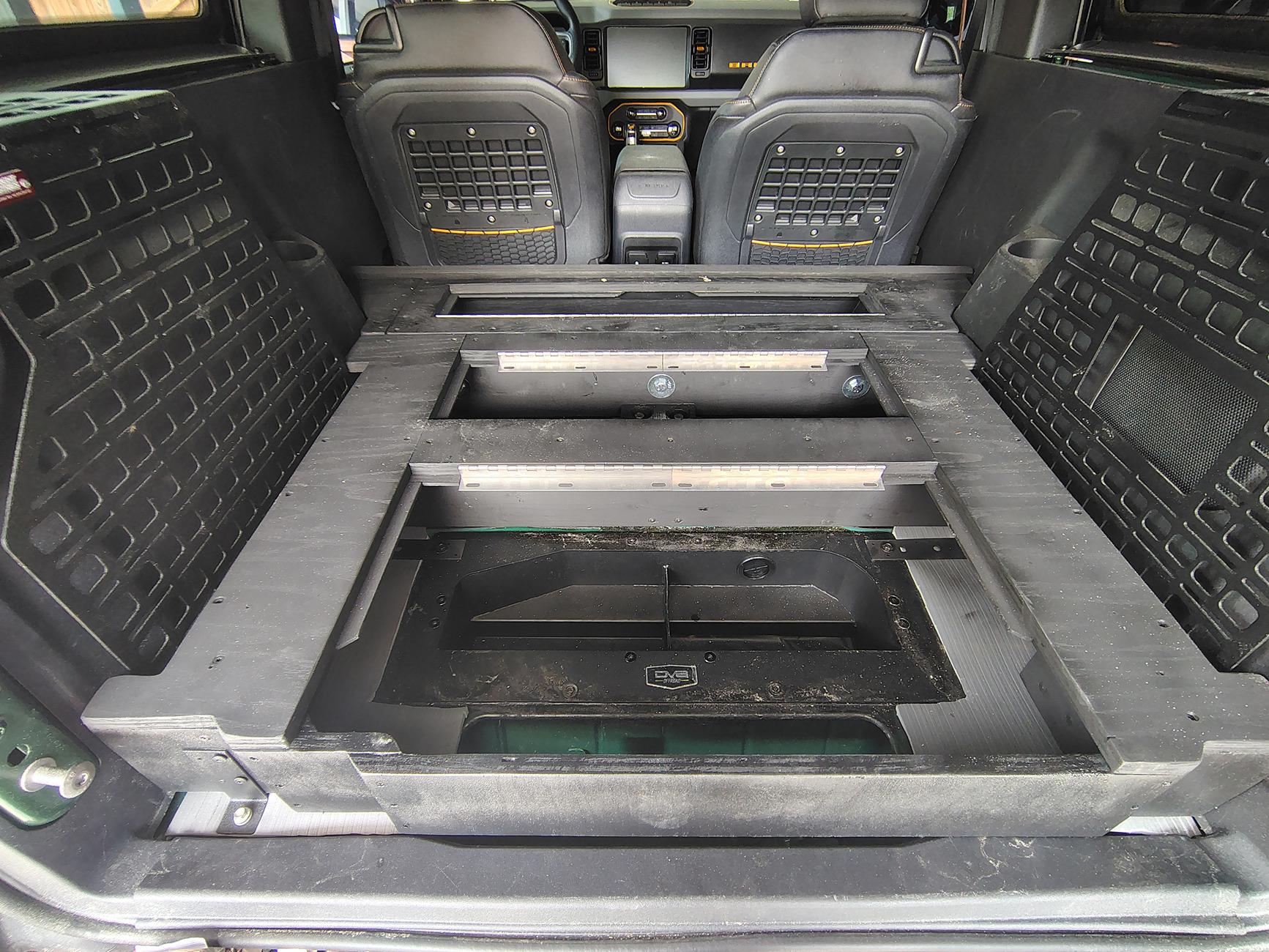 Ford Bronco Mirage's DIY 2 Door Rear Seat Delete/Raised Cargo Platform with 3 Lockable Storage Doors! IMG_20240727_130423342_HDR