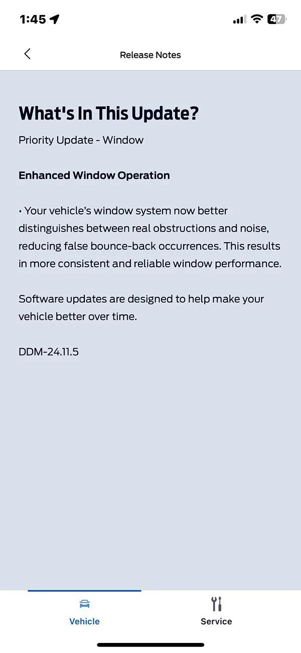 Ford Bronco Window Nudge Down Feature on Unlock Removed in Latest SW Update IMG_7640