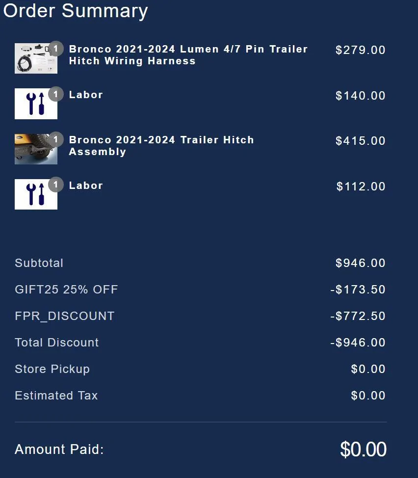 Ford Bronco 25% Discount on Ford Accessories - Code: GIFT25 1722882613945-ti