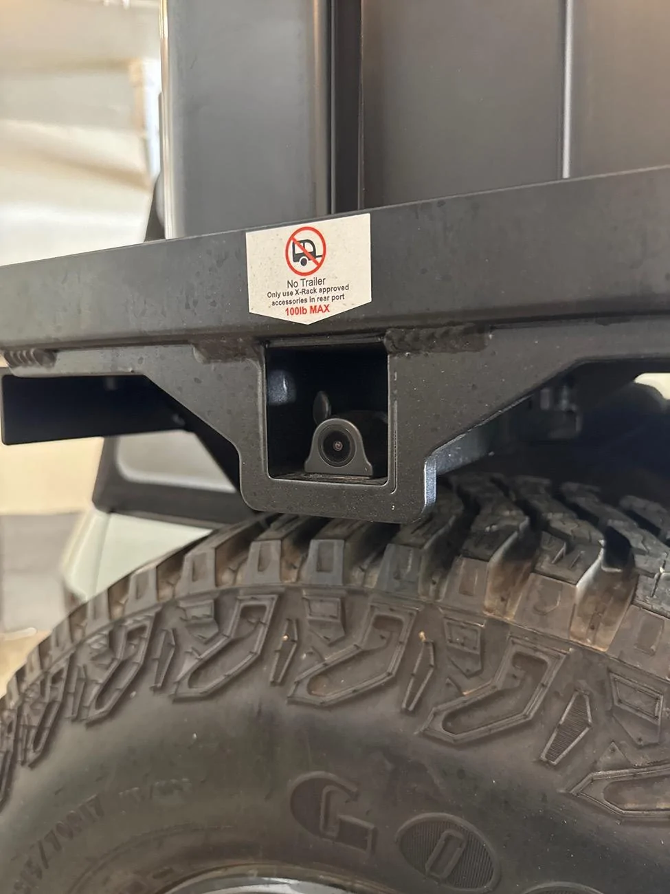 Ford Bronco External Rear Camera for my Cargo Rack with Rearview Mirror Dashcam (WolfBox) imag