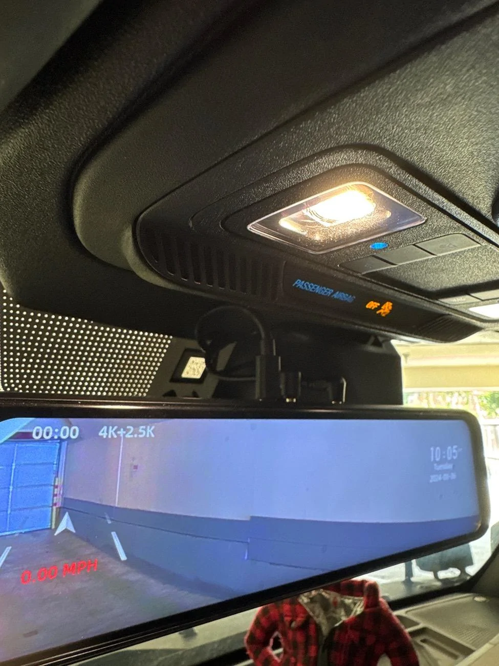 Ford Bronco External Rear Camera for my Cargo Rack with Rearview Mirror Dashcam (WolfBox) imag