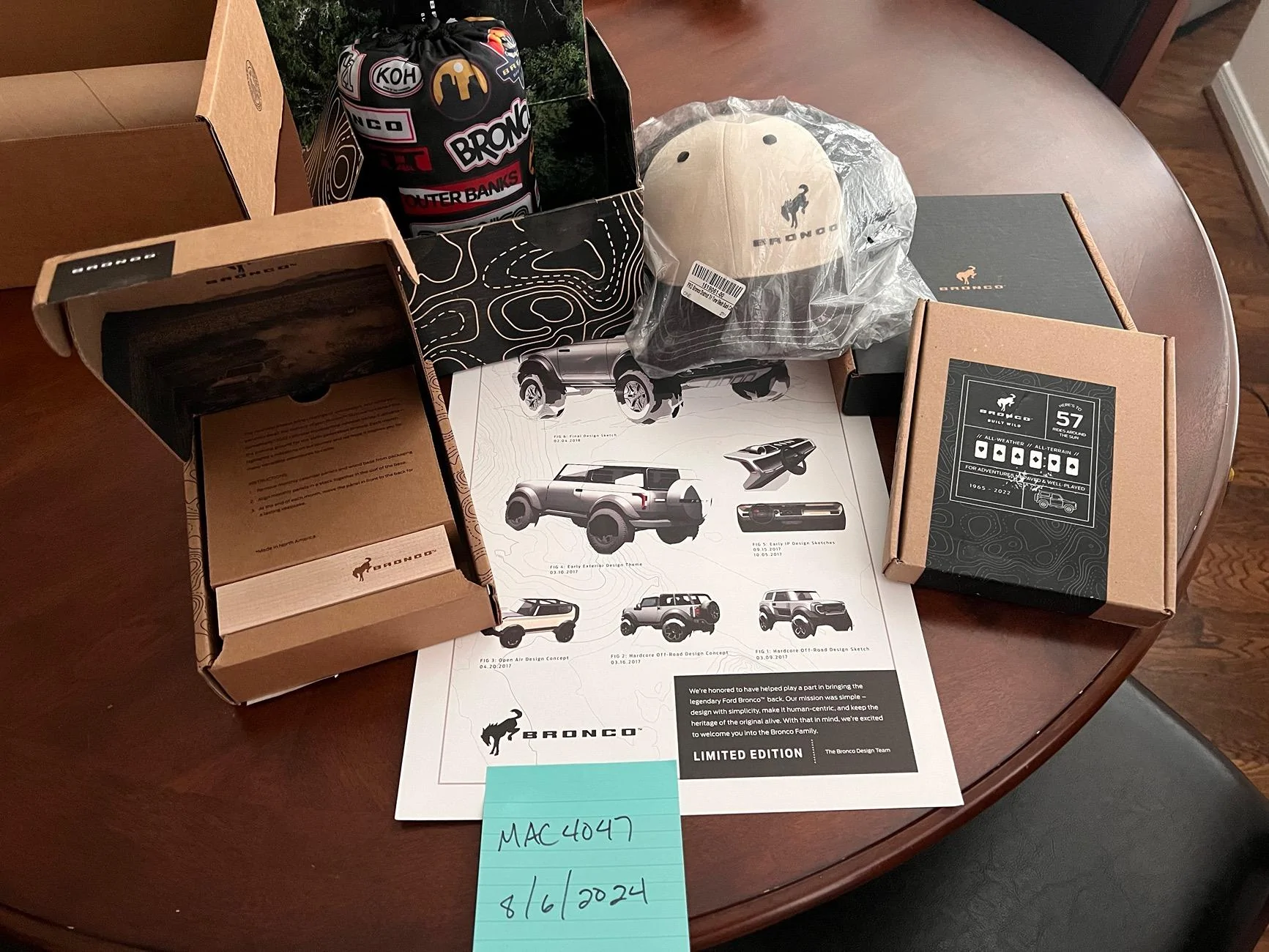 Ford Bronco Bronco Early Reservation Swag & Hat IMG_8294