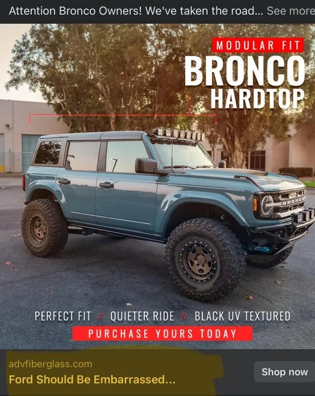 Ford Bronco ADV Production Modular Hardtop! 1723115842056-ru