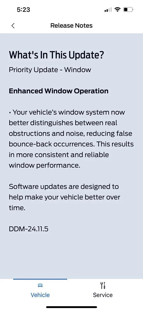 Ford Bronco Window Nudge Down Feature on Unlock Removed in Latest SW Update IMG_2100