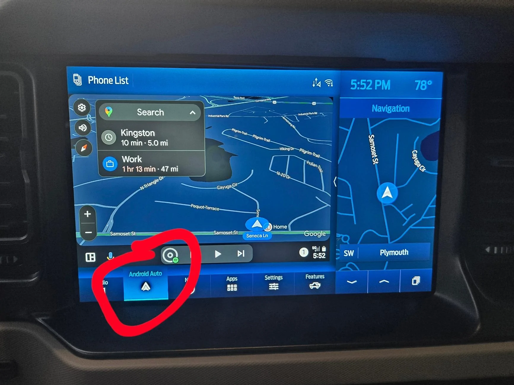 Ford Bronco Full Screen Android Auto - No Option 1000002379