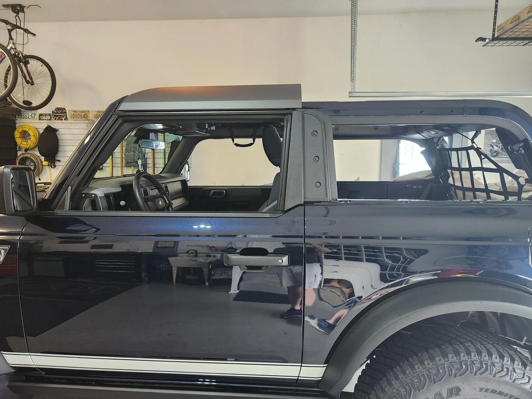 Ford Bronco How to get "half cab" look on 2 door Bronco using a DIY crossbar 20240811_164206
