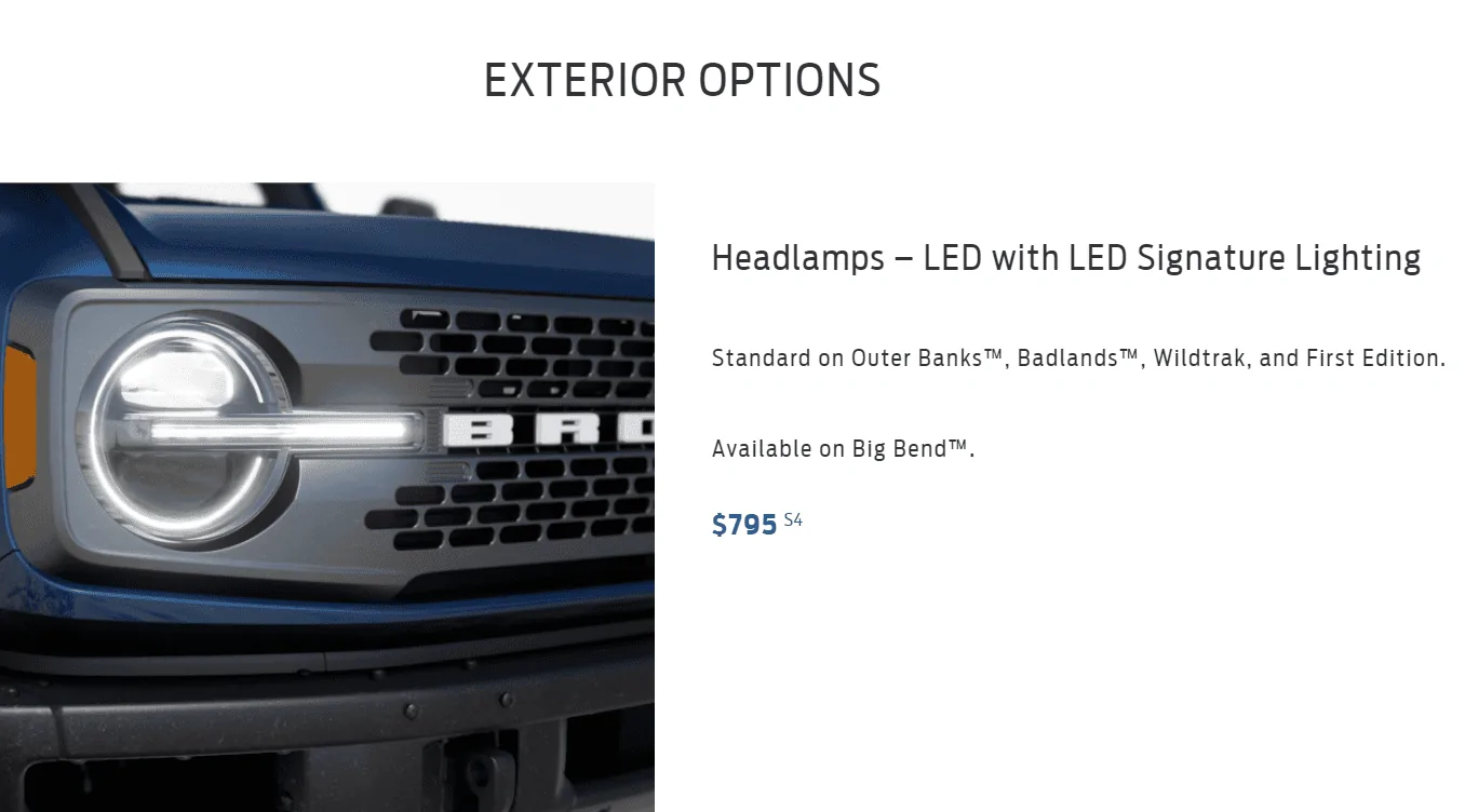 Ford Bronco Which Trims get LED Taillights? 1606859219997