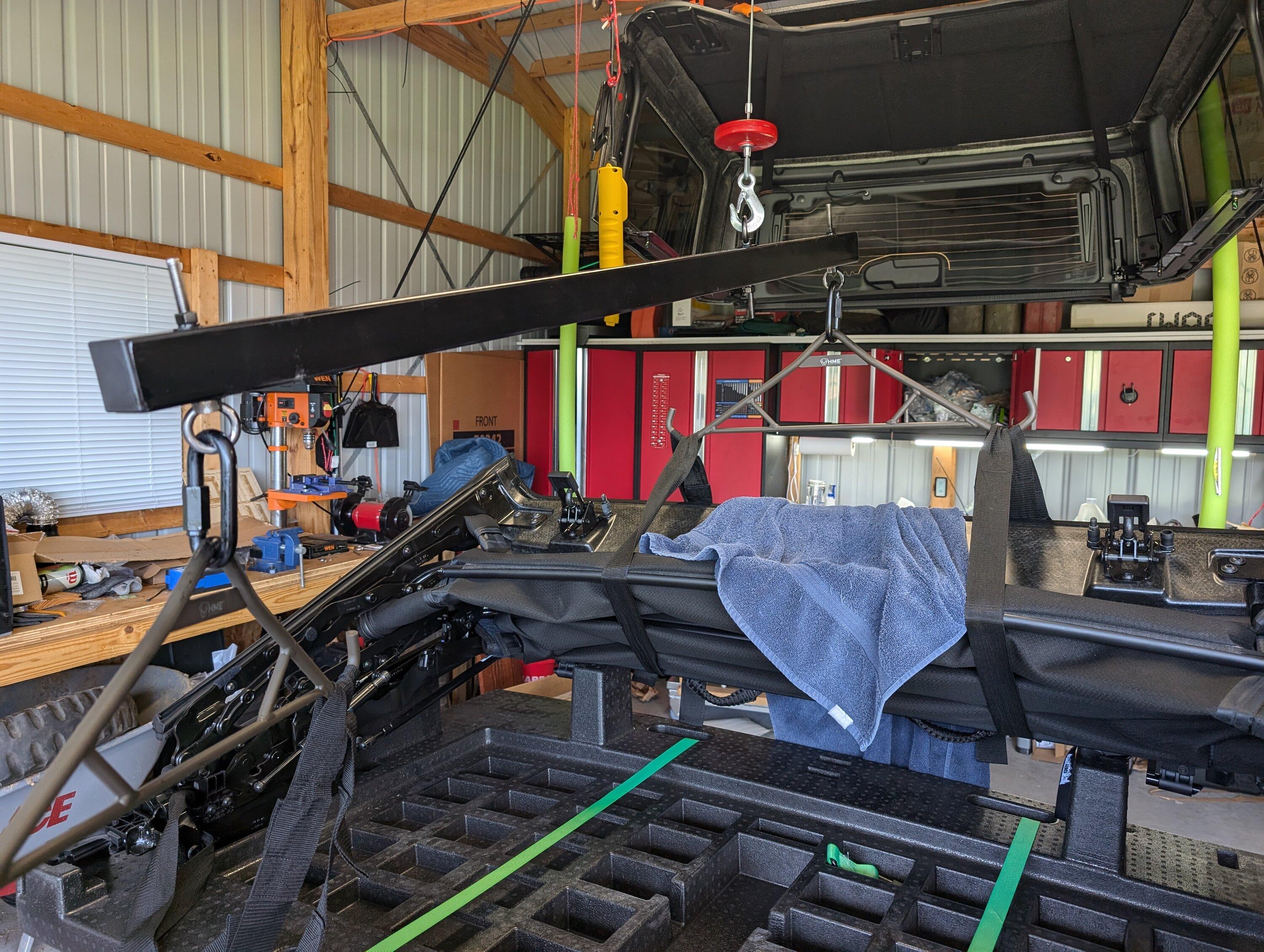 Ford Bronco DIY Guide to Removing the Soft Top and Installing the Hard Top by Yourself PXL_20240813_151026005