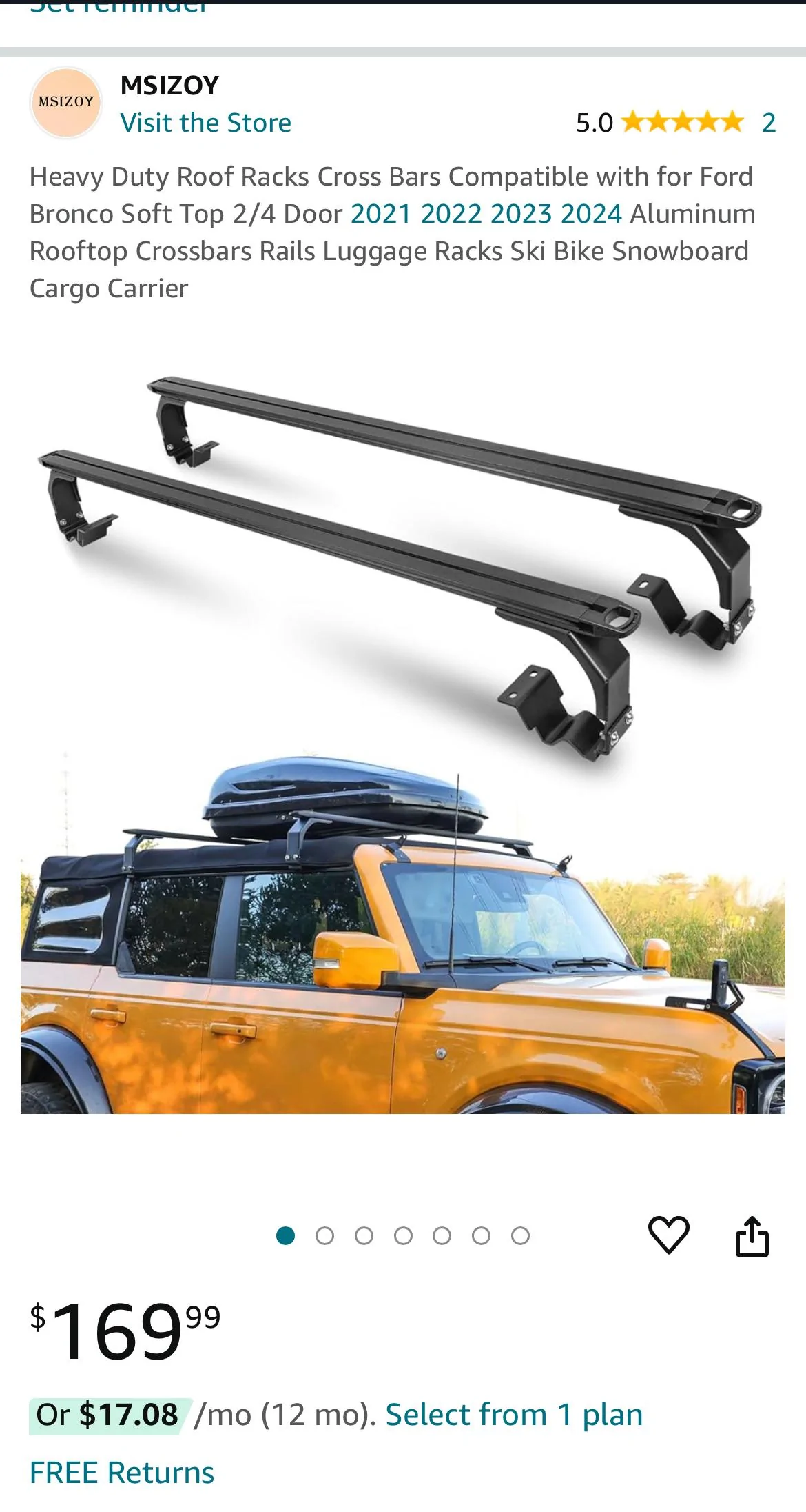 Ford Bronco Amazon racks for soft top IMG_5462