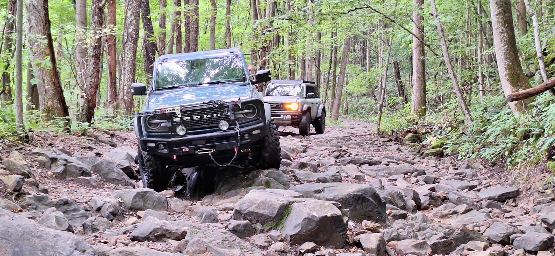 Ford Bronco Windrock Trail 11, 13, S8 (outside the park on TWRA land), 30, and 2. 20240817_100632