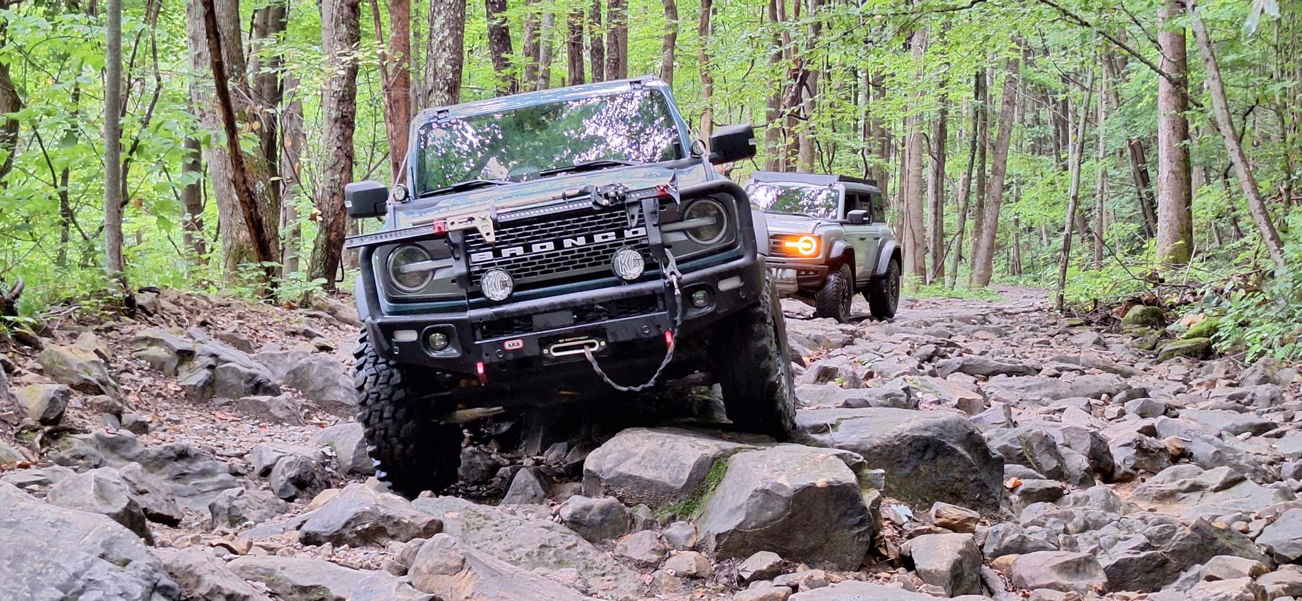 Ford Bronco Windrock Trail 11, 13, S8 (outside the park on TWRA land), 30, and 2. 20240817_100652