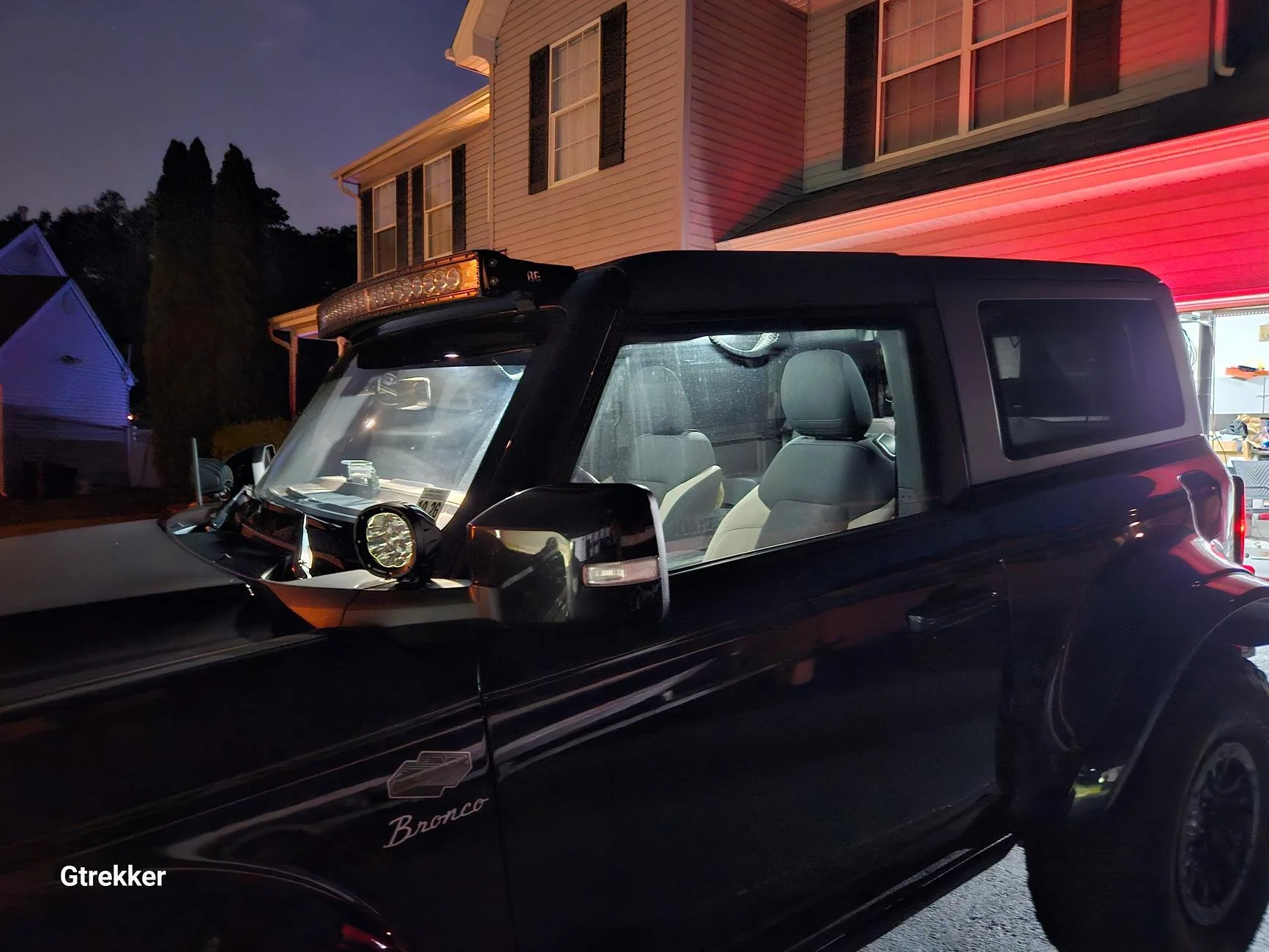 Ford Bronco Interior Grab Handle Lights installed 20240814_204731