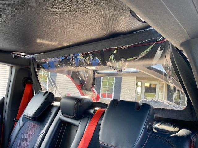 Ford Bronco hard top canvas rear window ( wish besttop sold these for bronco ) rear window inside