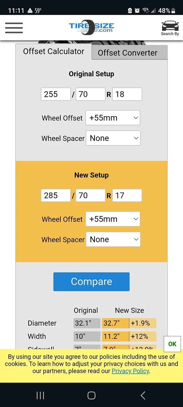 Ford Bronco Help with tire and wheel upgrade Screenshot_20240822_231125_Chrom
