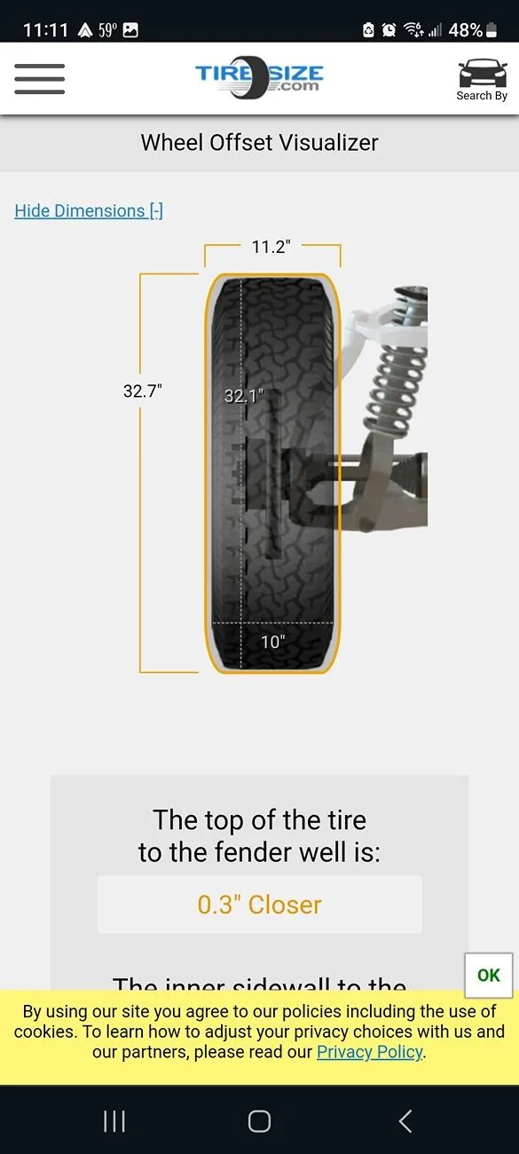 Ford Bronco Help with tire and wheel upgrade Screenshot_20240822_231133_Chrom