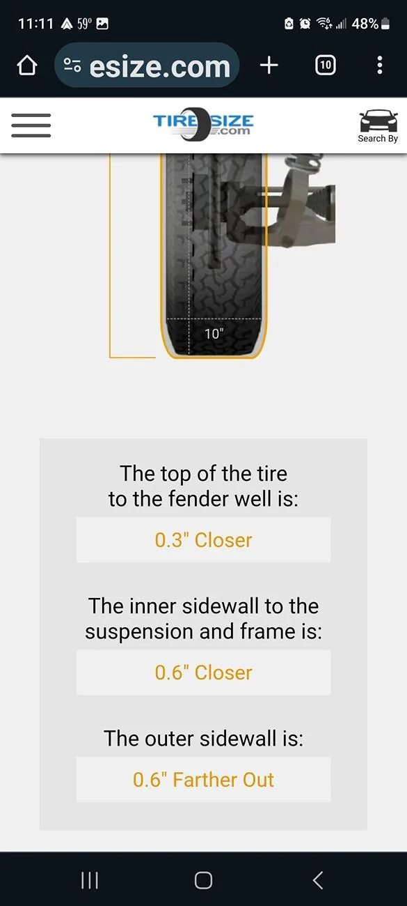 Ford Bronco Help with tire and wheel upgrade Screenshot_20240822_231151_Chrom