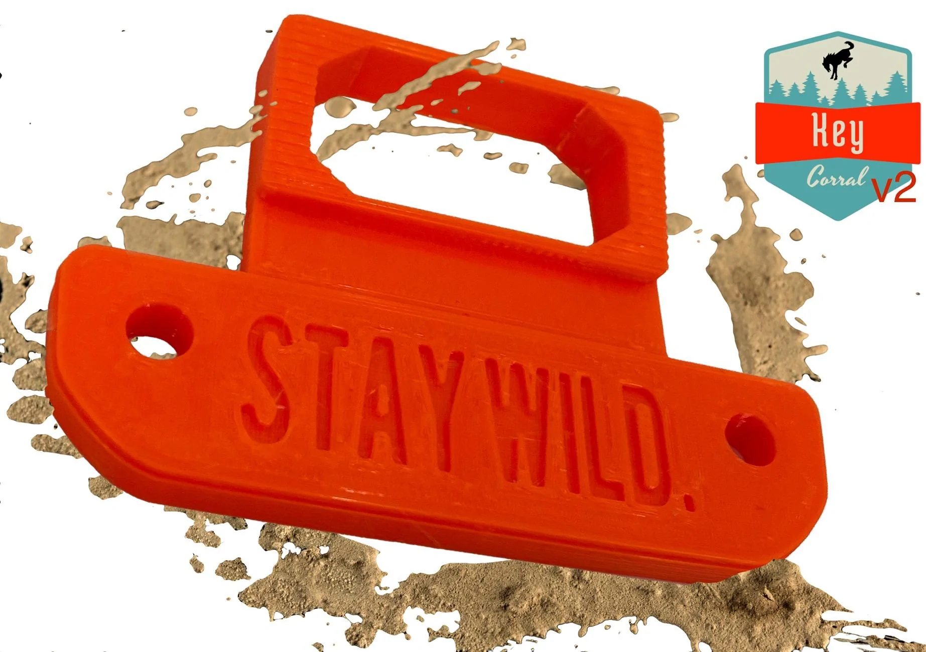 Ford Bronco Key Fob Holder Solution: Key Corral Key_Corral_V2_Whit