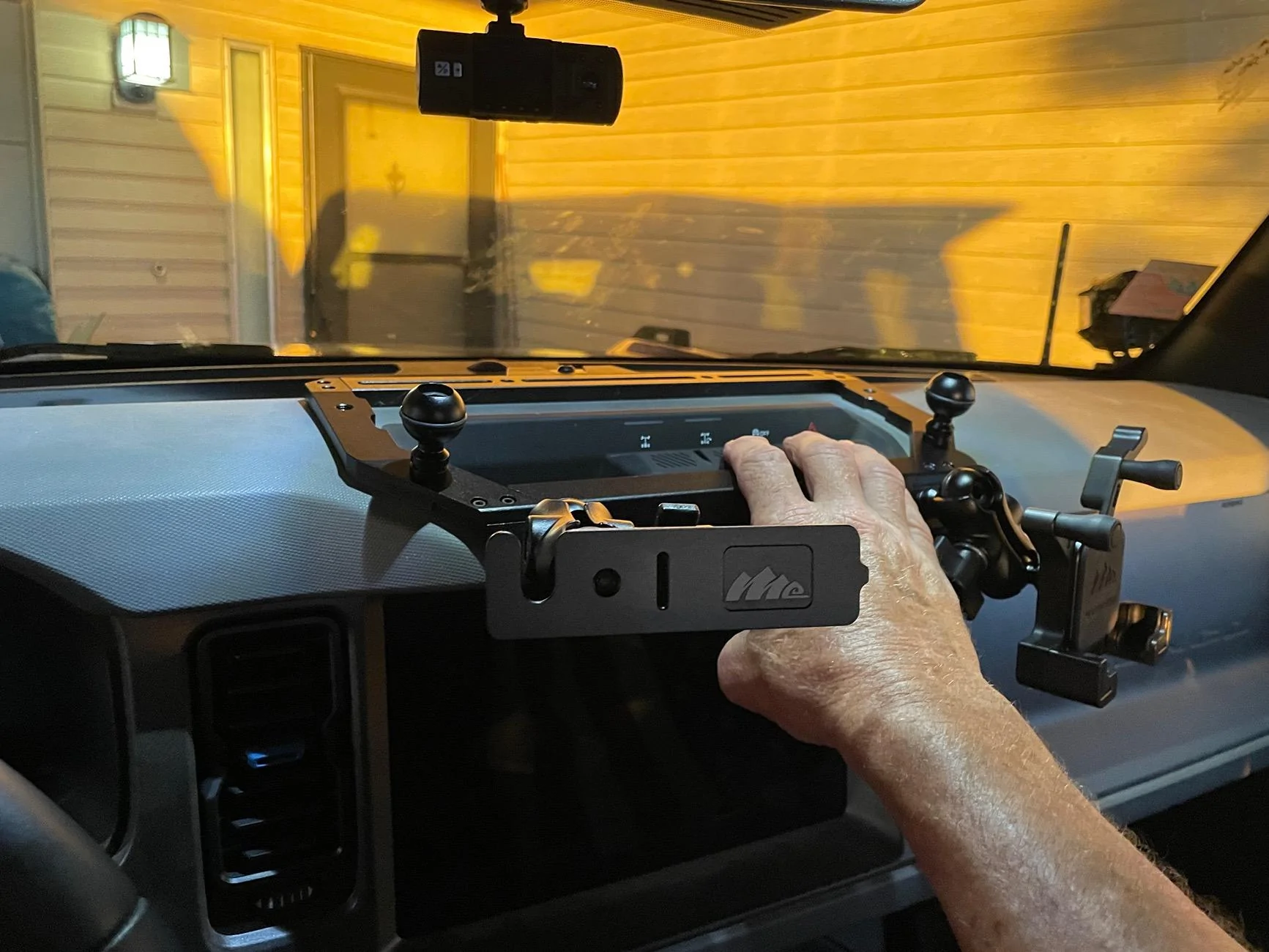 Ford Bronco BA Offroad accessory dash-mount system installed IMG_1402