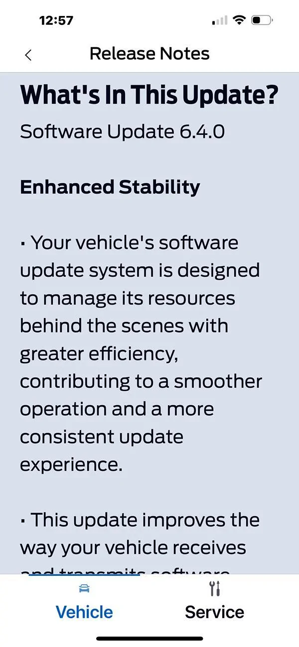 Ford Bronco Sync 6.3 update issue and display problems update 6.4