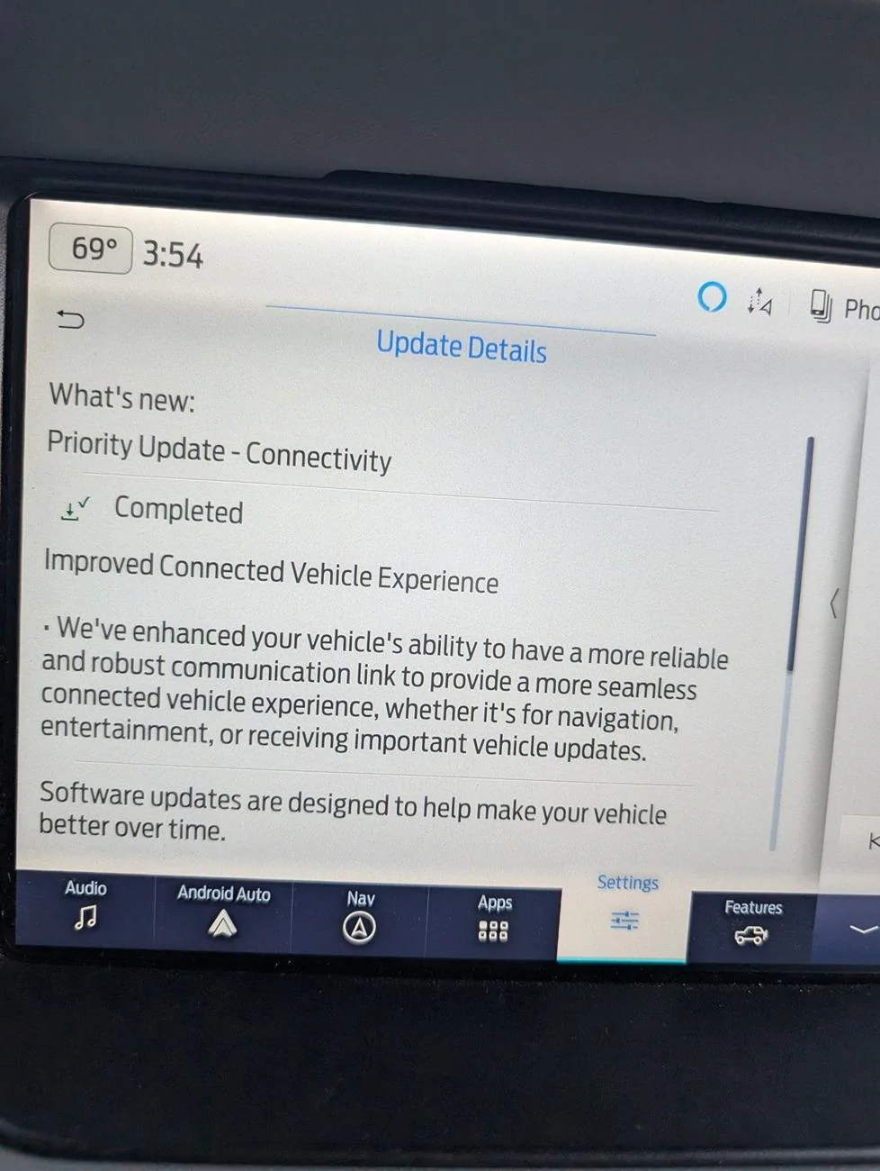 Ford Bronco Sync 6.3 update issue and display problems 1000005635
